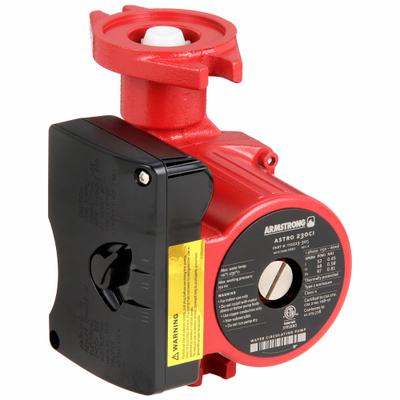 ARMSTRONG Hydronic Circulating Pump: 1/8 hp HP, 115V AC, Cast Iron, 3, 18 gpm, 18 ft Max. Head - General-Purpose Inline Circulator Pumps