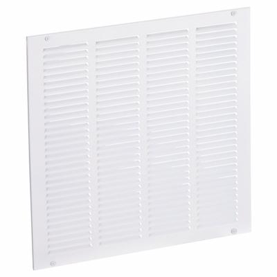 APPROVED VENDOR Return Air Grille: Louvered Grille, White, Powder Coated, Steel, 17 3/4 in H - Surface-Mount Grilles