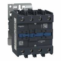 SCHNEIDER IEC contactor: Non-Reversing, 4 Poles, 4NO Contacts, 80 A, 24V DC Coil (MPN LP1D80004BD). Key specifications — Brand: SCHNEIDER; Integrated Surge Suppression: No.