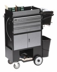 FLEXCART Tool Utility Cart: Silver, 37 1/2 in Wd, 14 1/2 in Dp, 45 in Ht, No Lid, 3-Point Locking (MPN FC-400PCWT). Key specifications — attr1116771: Pliers; attr1116772: FLEXCART; attr1116768: 3-Point Locking.