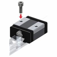 THK Linear Guide Carriage: For 23 mm Rail Wd, Ball, SR Radial Rail Guide, 26 mm Carriage Ht (MPN SR25V1SS). Key specifications — Carriage Material: Carbon Steel; Roller Material: Carbon Steel; Size: 25; Brand: THK; Features: No Preload; Type: SR Radial Rail Guide.