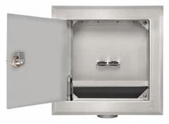 GUY GRAY Outlet Box: 1/2 in FPT, Single Lever, Center, 8.63 in Box Wd, 11.25 in Box Ht (MPN 82647). Key specifications — Valve Connection: Single Lever; Inlet Connection: 1/2 in FPT; Drain Location: Center; Brand: GUY GRAY.