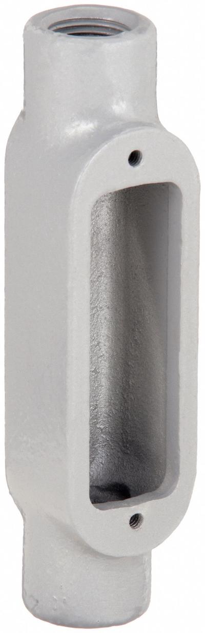 HUBBELL KILLARK Conduit Outlet Body: Iron, 1 in Trade Size, C Body, 12.2 cu in Body Capacity - C - Straight Type