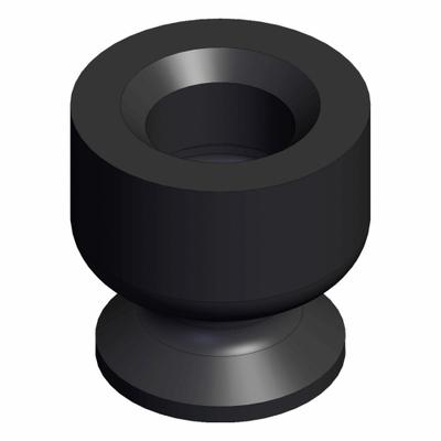 SMC Pad Unit: w/o Adapter, 2 mm Pad Dia, Conductive Silicone, 50-70, Black - Flat Type Electronics Industry Vacuum Pads