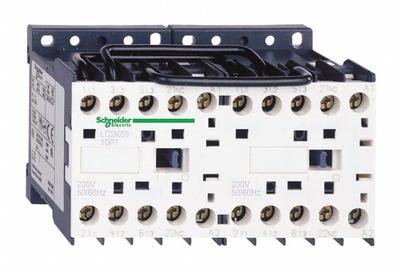 SCHNEIDER Magnetic Contactor: Reversing, 3 Poles, 3NO Contacts, 12 A - Reversing IEC Contactors