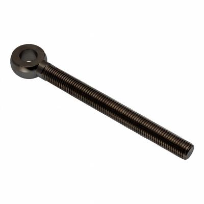 AMPG Fixed Rod End: Stainless Steel, Black Oxide, 6 in Hole Center-to-End Lg - Stainless Steel Male Threaded Fixed Rod Ends