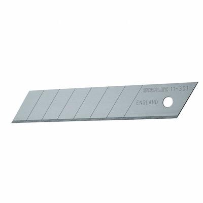 STANLEY Snap-Off Blade: 4 1/4 in Blade Lg, 11/16 in Blade Wd, 0.02 in Blade Thick - Straight-Edge Standard-Tip Replacement Snap-Off Blades