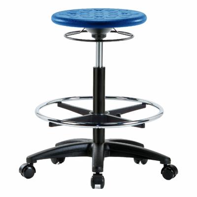 APPROVED VENDOR Stool: Polyurethane, Ht Range 22 in to 32 in, 13 in Seat Wd, 13 in Seat Dp - Polyurethane Lab Stools