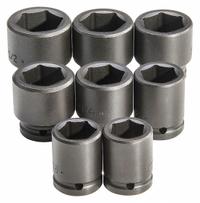 PROTO Impact Socket Set: 3/4 in Drive Size, Small Set (0-50 pieces) Set Size, 8 Pieces, (8) 6-Point (MPN J73103). Key specifications — attr1204251: PROTO; attr1215453: 3/4 in; attr1215454: 1 in to 1-1/2 in.