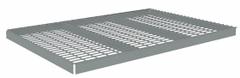 TENNSCO Shelf: 72 in x 48 in, 1,750 lb Load Capacity, Steel, 5 ga Decking, Gray, Shelf (MPN ZLES-7248W). Key specifications — Decking Material: Steel; Includes: (4) Angle Beams; Decking Finish: Zinc Plated; Shelf Configuration: Single Straight; Color: Gray; Frame Material: Steel; Brand: TENNSCO; Frame Finish: Zinc Plated.