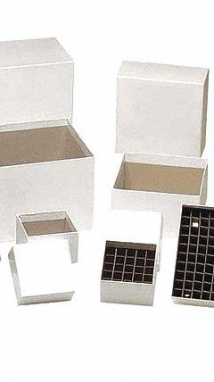 Freezer Box: 5 1/4 in Overall Lg, 5 1/4 in Overall Wd, Cardboard, (100) Place Divider (MPN R3027A). Key specifications — Compatible with Manufacturer Model Number: RD442A; Includes: (100) Place Divider; Material: Cardboard; Product Type: Freezer Box; Brand: ARGOS TECHNOLOGIES.