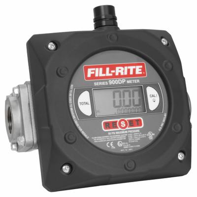 FILL-RITE Mechanical Flowmeter: Digital Fuel Transfer Meter, Aluminum, 1 1/2 in FNPT - Nutating Disc Totalizers for Fuels