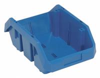 QUANTUM STORAGE SYSTEMS Cross-Stacking Bin: 8 3/8 in x 12 1/2 in x 5 in, Blue, Label Holder Included (MPN QP1285BL). Key specifications — Electrostatic Discharge: Not Electrostatic Discharge Conductive; Brand: QUANTUM STORAGE SYSTEMS; % Recycled Content: 0%.