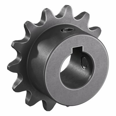 TSUBAKI Single Strand Sprocket: 35, For 3/8 in Chain Pitch, 5/8 in Bore Dia, 14 Teeth - Size 35 Fixed-Bore Roller Chain Sprockets