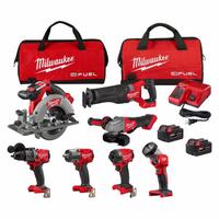 MILWAUKEE Cordless Tool Combination Kit: 7 Tools, 18 V DC Volt, Battery Included, M18 FUEL™, M18™ (MPN 3697-27). Key specifications — attr1176460: Reciprocating Saw.