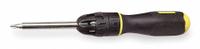 STANLEY Multi-Bit Screwdriver: Phillips/Pozidriv/Slotted/Square/Torx Tip, 10 Tips, Magnetic, 68-010. Key specifications — attr1205339: Phillips: #1 + #2; attr1205303: STANLEY.