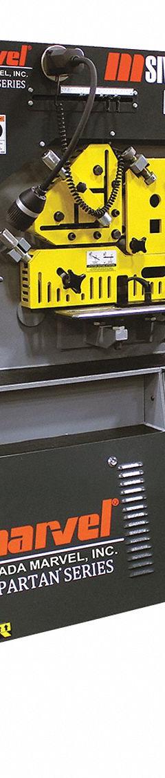 MARVEL Ironworker: 230V AC /Three-Phase, 5 Stations, 60 Tonf Hydraulic Force, 21 A Current, MSIW60D. Key specifications — attr69797: Punch; attr66073: MSIW60D; attr66076: MARVEL.