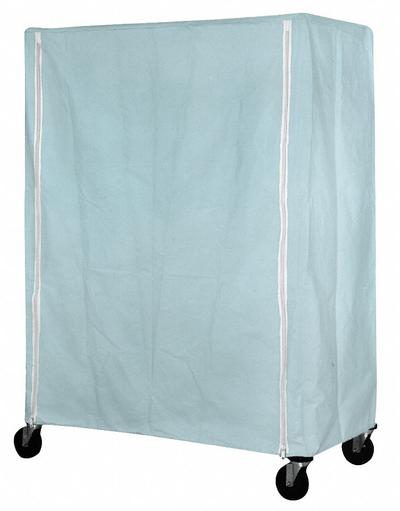 EAGLE GROUP Utility Cart Cover: Blue, Nylon, Zipper, 60 in Wd, 54 in Ht - Zipper Mildew-Resistant Coated Nylon Covers