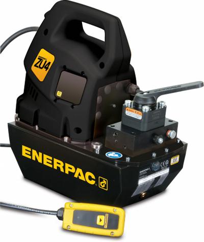 ENERPAC Hydraulic Pump: 10,000 psi Max. Op Pressure, 60 cu in/min Max. Flow Rate - Corded High-Power Portable Electric Hydraulic Pump Units