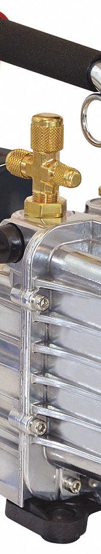 JB INDUSTRIES Vacuum Pump: 7 cfm, 15 micron Ultimate Vacuum, 240V AC, A2L Compatible, Male, Flare (MPN DV-200N-250SP). Key specifications — Plug Configuration: 6-15P; Brand: JB INDUSTRIES; Number of Stages: Two-Stage; Product Type: Vacuum Pump.