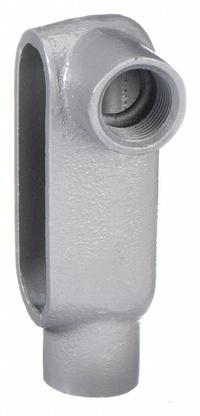 Conduit Outlet Body: Iron, 1/2 in Trade Size, LL Body, 4 cu in Body Capacity, Threaded Hub (MPN LL17). Key specifications — Finish: Powder Coated; For Use With: RMC; Brand: HUBBELL KILLARK; Hub Style: Threaded; Mfr. Series: Duraloy 7.