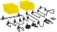 APPROVED VENDOR Pegboard Hook Assortment Kit: 1/4 in Peg Hole, For 1 in Pegboard Hole Spacing, Black (MPN 5TPJ4). Key specifications — Color: Black; Includes: (24) Hooks; Locking System: Screw-In; Mounting Type: Surface; Accessory Type: Hook Assortment Kit; Brand: APPROVED VENDOR.
