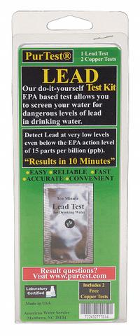 PURTEST Lead Water Test Kit: Lead, 15 ppb, 1 Tests, 1 Test for Lead in Drinking Water, 1 Pieces (MPN 77701). Key specifications — Includes: 1 Test for Lead in Drinking Water; Range: 15 ppb; Test Parameters: Lead.