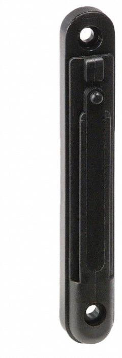TENSABARRIER Wall Mount Receiver: Black, 4 1/2 in Overall Ht, Wall-Mount (MPN 898CLIP). Key specifications — attr193628: TENSABARRIER; attr981604: Retractable Belt End; attr981605: Hardware; attr981606: Plastic; attr981612: Wall Receiver Belt Clip; attr1005082: Wall-Mount.