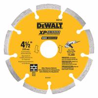 DEWALT Diamond Saw Blade: 4 1/2 in Blade Dia., 5/8 in Arbor Size, Dry, For Angle Grinder, Better (MPN DW4740). Key specifications — attr1097734: Dry; attr1097738: Angle Grinder; attr1097751: DEWALT.