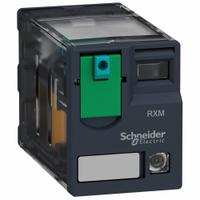 SCHNEIDER Relay: Socket Mounted, 6 A Current Rating, 48V DC, 4PDT, 14 Pins/Terminals, G Socket (MPN RXM4AB2ED). Key specifications — Brand: SCHNEIDER; Base Type: Square; Mounting Style: Plug-In; Pin Shape: Flat; Electrical Connection: Quick-Connect; Manufacturer Part Number: RXM4AB2ED; Series: Harmony™ RXM Series.