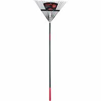 RAZOR-BACK Leaf Rake: Steel Tines Head, Steel Head, Fiberglass Handle, 54 in Handle Lg (MPN 2915212). Key specifications — Head Style: Steel Tines; Head Material: Steel; Rake Type: Leaf Rake.
