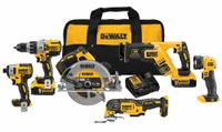 DEWALT Cordless Tool Combination Kit: 6 Tools, 20 V DC Volt, Battery Included, 20V MAX* XR®, 31AC52 (MPN DCK694P2). Key specifications — attr1176460: Impact Driver.