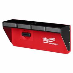 MILWAUKEE PACKOUT Magnetic Rack: 9 1/2 in W x 3 1/2 in H x 4 in L, Plastic, Red (MPN 48-22-8346). Key specifications — attr1120120: Accurate Stripping; attr1120130: MILWAUKEE; attr1120217: Plastic; attr1120218: Red; attr1126375: Rolling Tool Boxes.