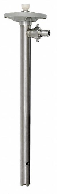 DAYTON Drum Pump Tube: Stainless Steel, 1 1/2 in Inlet Size, 47 in Suction Tube Lg - Max (MPN 53RU59). Key specifications — Brand: DAYTON; Discharge Connection Type: Hose Barb.