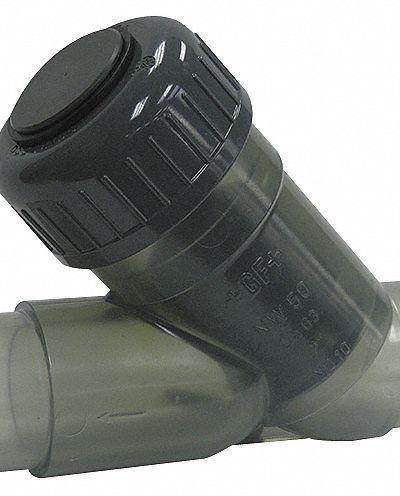 GF PIPING SYSTEMS Y Check Valve: Piston - PVC Y Piston Check Valves