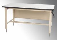 PRO-LINE Workbench: Adj Ht, Laminate, 72 in x 30 in, 750 lb Overall Load Capacity, Beige (MPN ELH7230C). Key specifications — Brand: PRO-LINE.