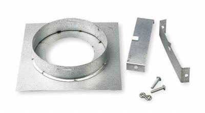 AMERI-VENT Firestop Support Plate: 4 in Duct, 26 ga Base Thick, Steel, 1 3/8 in Base Ht - Ceiling & Floor Firestop Supports