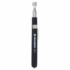 ULLMAN Magnetic Retrieval Tool: 1/2 in Jaw Cap., Mag. Typ. Neodymium, Shft. Typ. Telescoping (MPN HT-1). Key specifications — attr1016158: Cushioned; attr1016155: Rigid; attr1016165: Neodymium; attr1016172: Magnetic Retrieval Tool; attr1004943: ULLMAN; attr1016157: Stainless Steel; attr1016173: Stainless Steel; attr1016174: Telescoping.