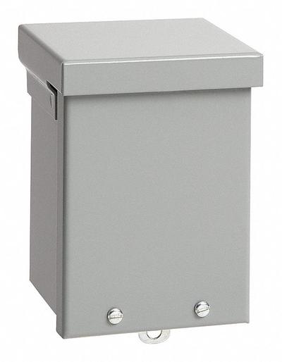 HOFFMAN Enclosure: Steel, 10 in x 8 in x 6 in, 3R, Solid Cover, Screw On, Included - Steel Enclosures with Screw-On Covers