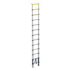 WERNER Telescoping Ladder: 13 ft Ladder Size, Aluminum, 300 lb Load Capacity, 34 lb Wt (MPN TS1250). Key specifications — Brand: WERNER; Color: Yellow.