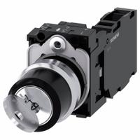 SIEMENS Selector Switch: 2 Position, 22 mm Panel Mounting Size, 1NO/1NC, Series 3SU1150 (MPN 3SU1150-4BF11-1FA0). Key specifications — Manufacturer Part Number: 3SU1150-4BF11-1FA0; Brand: SIEMENS; Switch Action: Maintained/Maintained; Contact Form: 1NO/1NC; Key Removal Position: Any Position.