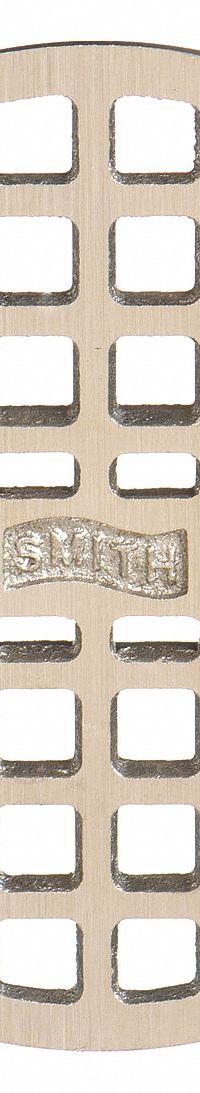JAY R. SMITH MFG. CO Grate: A, Round, 4 3/4 in Overall Dia, 1/4 in Overall Ht, Nickel Bronze, Bronze (MPN A05NBG). Key specifications — Finish: Nickel Bronze; Brand: JAY R. SMITH MFG. CO; Color Family: Bronze.