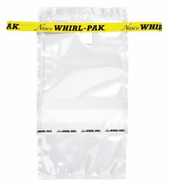 WHIRL-PAK Sampling Bag: Write-On, Sterile, 7 fl oz Capacity - oz, 207 mL Capacity - mL, 3 mil Thick (MPN B01489). Key specifications — Brand: WHIRL-PAK; Color: Clear; Product Type: Sampling Bag; Standards: USDA; Style: Write-On.