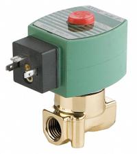 REDHAT Solenoid Valve: 2-Way, Normally Closed, 1/4 in Pipe Size, 110V AC/120V AC, High Flow, DIN (MPN SD8262H212). Key specifications — Pipe Size: 1/4 in; Voltage: 110V AC; Brand: REDHAT.