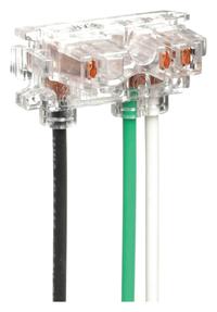 Receptacle Wiring Module: SNAPconnect(R) II, 120V AC/125V AC, 20 A, 3 Wire, 6 in Wire Lg (MPN SNAP1RNA). Key specifications — Manufacturer Part Number: SNAP1RNA; Brand: HUBBELL; Compatible Series: SNAPconnect(R) II; Wire Type: Solid; Connector Type: Pigtail.