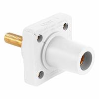 Single Pole Receptacle: White, Straight Taper Nose Mating, Threaded Stud Termination, 400 A (MPN 16R26-1UW). Key specifications — Series: 16; Receptacle Gender: Female; Brand: LEVITON.