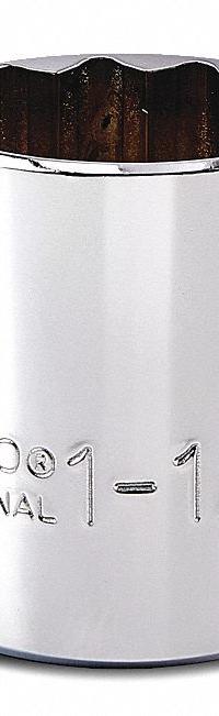 PROTO Socket: SAE, 1/2 in Drive Size, 1 1/4 in Socket Size, 12-Point, Std, Chrome, Socket (MPN J5440). Key specifications — attr1204417: PROTO; attr1204392: Chrome.