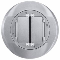 HUBBELL WIRING DEVICE-KELLEMS Floor Box Cover and Carpet Flange: Round, Silver, Aluminum, Smooth (MPN S1CFCAL). Key specifications — attr211014: HUBBELL WIRING DEVICE-KELLEMS; attr1046648: Silver; attr1046653: Round; attr1046654: Smooth; attr1046660: Aluminum.