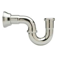ZURN Trap: Brass, Chrome-Plated, Silver, 1 1/2 in_1 1/4 in Nominal Pipe Size, 7 1/2 in Overall Lg (MPN ZR543JBD-PC). Key specifications — Finish: Chrome-Plated; Includes: Nuts; Includes Cleanout: No; Brand: ZURN.