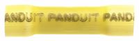 PANDUIT Butt Splice Connector: Yellow, Vinyl, For Wire Size 12 AWG – 10 AWG, 600 V, Pack Qty 25 (MPN BSV10X-Q). Key specifications — Brand: PANDUIT.